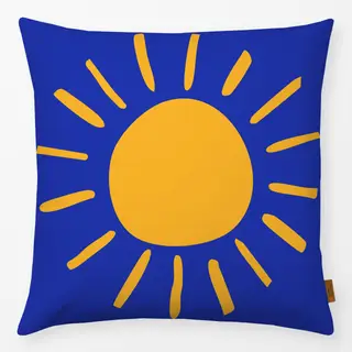Kissen Sonne blau