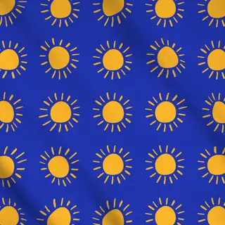 Meterware Sonne blau