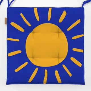 Sitzkissen Sonne blau