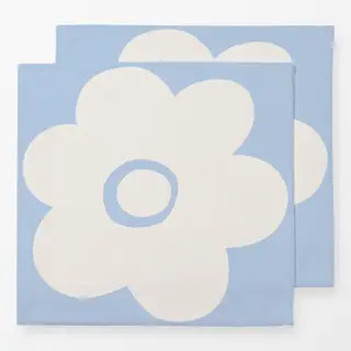 Servietten Große Kirschblüte auf Blau