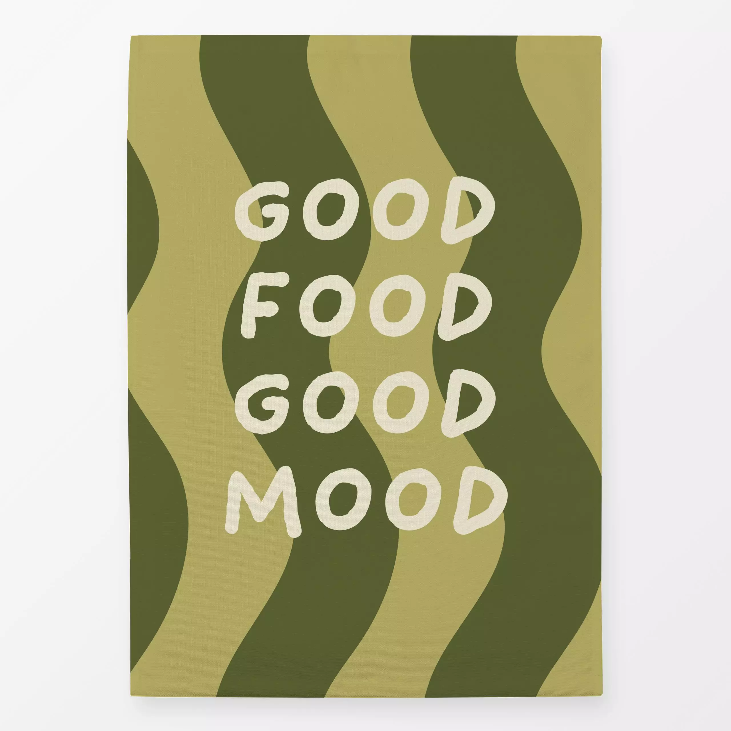 Geschirrtücher Good Food Good Mood Wellen - Sommer, Sprüche & Schriftzüge, Symbole & Muster - von „textilwerk"; Sommer, summ...