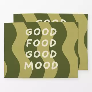 Tischset Good Food Good Mood Wellen