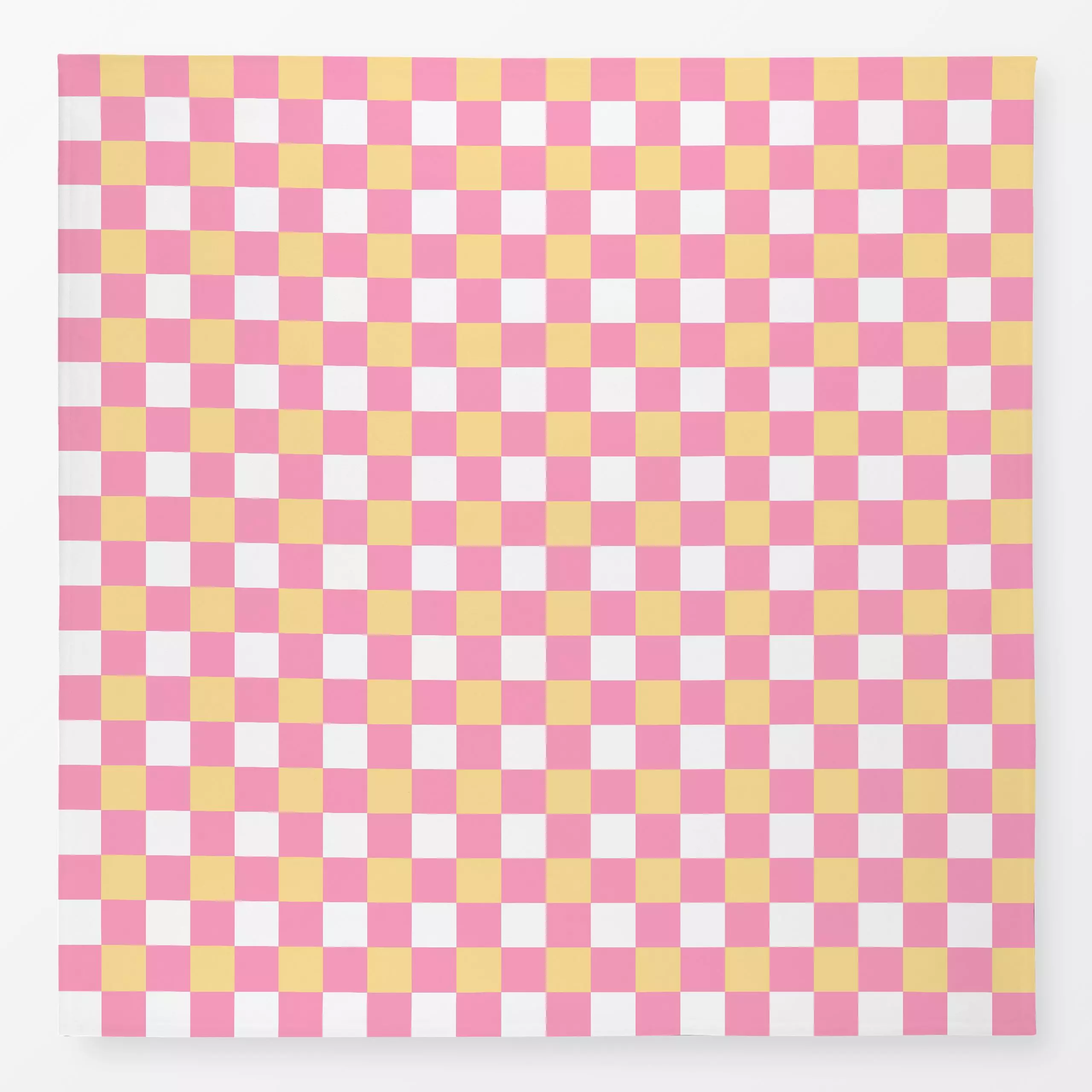 Tischdecke Pink Rosa Schachbrett - Sommer, Symbole & Muster - von „Jana Moßmann"; Strand, Beach, checks, Surfbrett, beachvib...