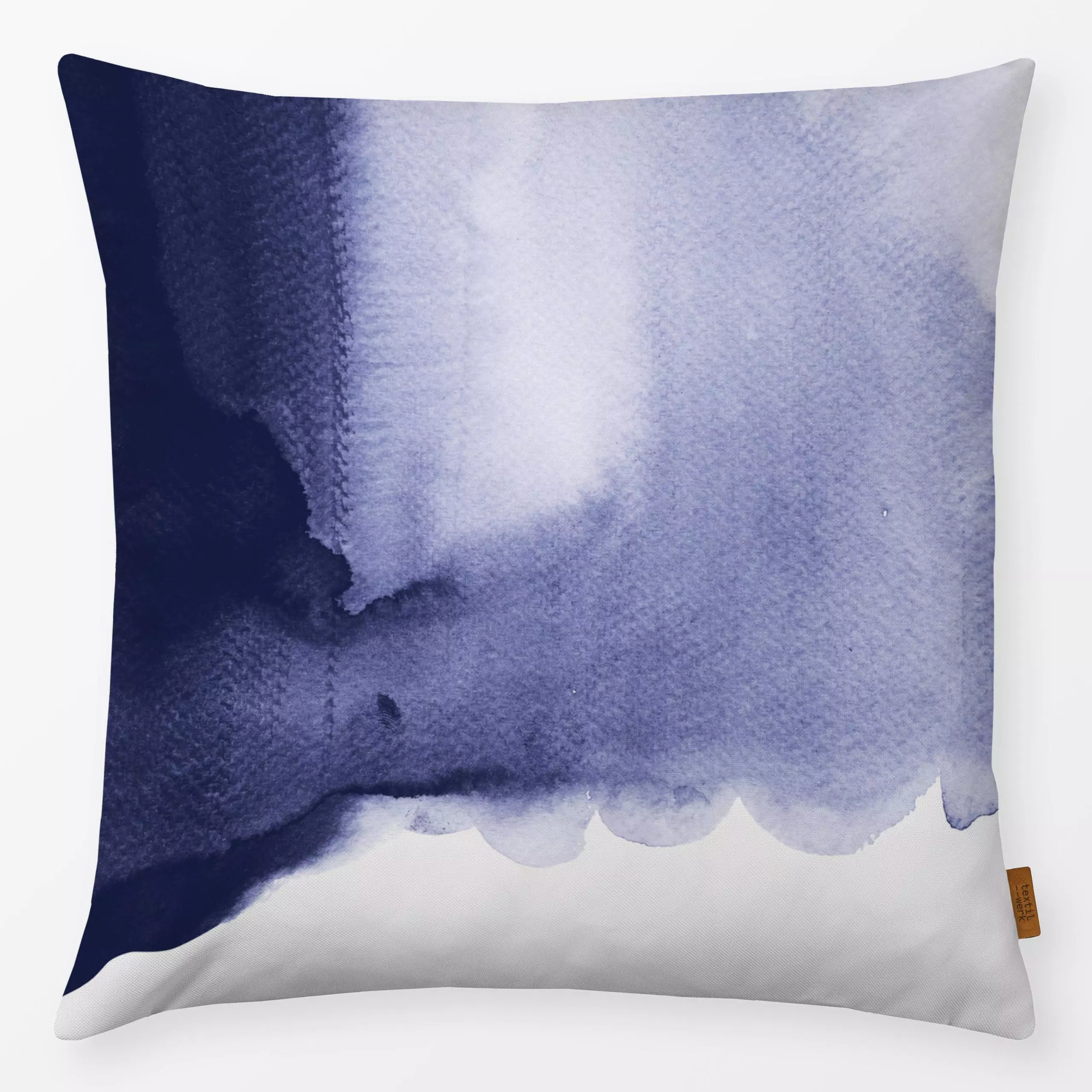 Kissen Saltwater Kisses 3 - Symbole & Muster - von „LEEMO"; boho, Aquarell, Textur, abstrakt