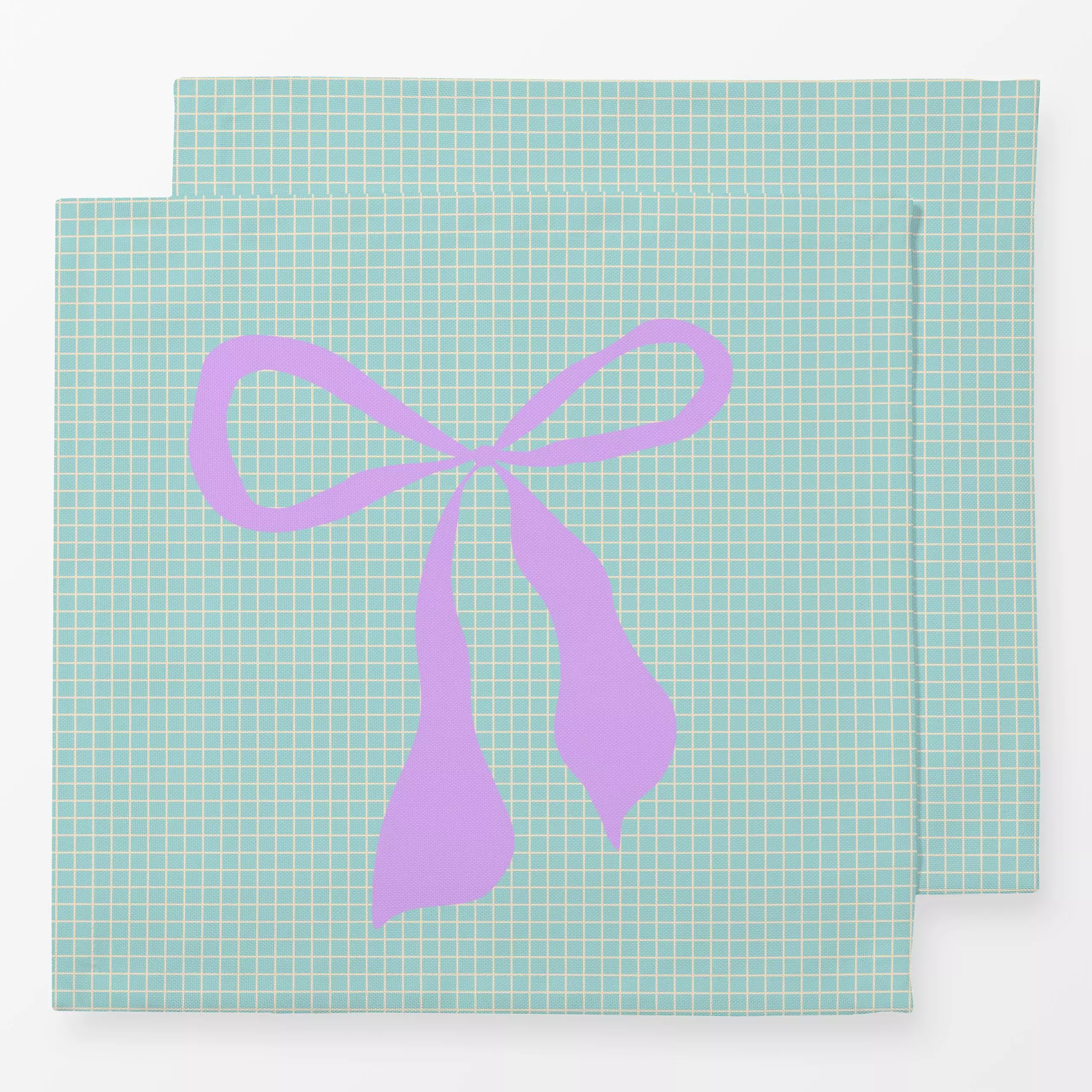 Servietten Kleinkariert mit Schleife - Weihnachten, Winter, Symbole & Muster - von „Julia Schumacher"; Weihnachten, Winter, ...