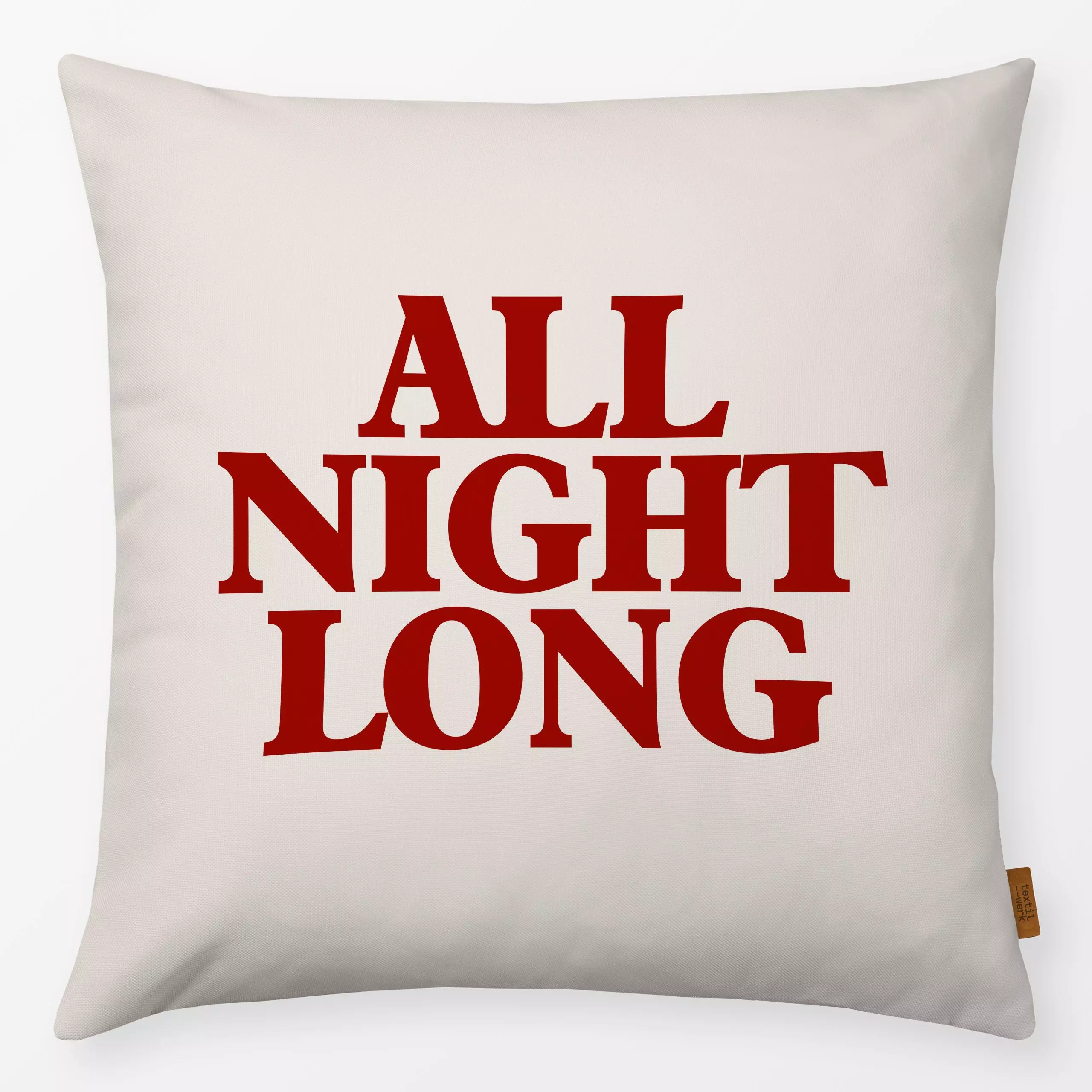 Kissen All Night Long - Weihnachten, Winter - von „textilwerk"; Retro, Merry Christmas, Weihnachten, party, geschenkidee, ch...