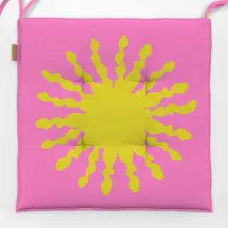 Sitzkissen Sonne Gelb Pink