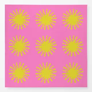 Tischdecke Sonne Gelb Pink
