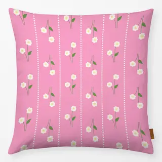 Kissen Blumen in Streifen