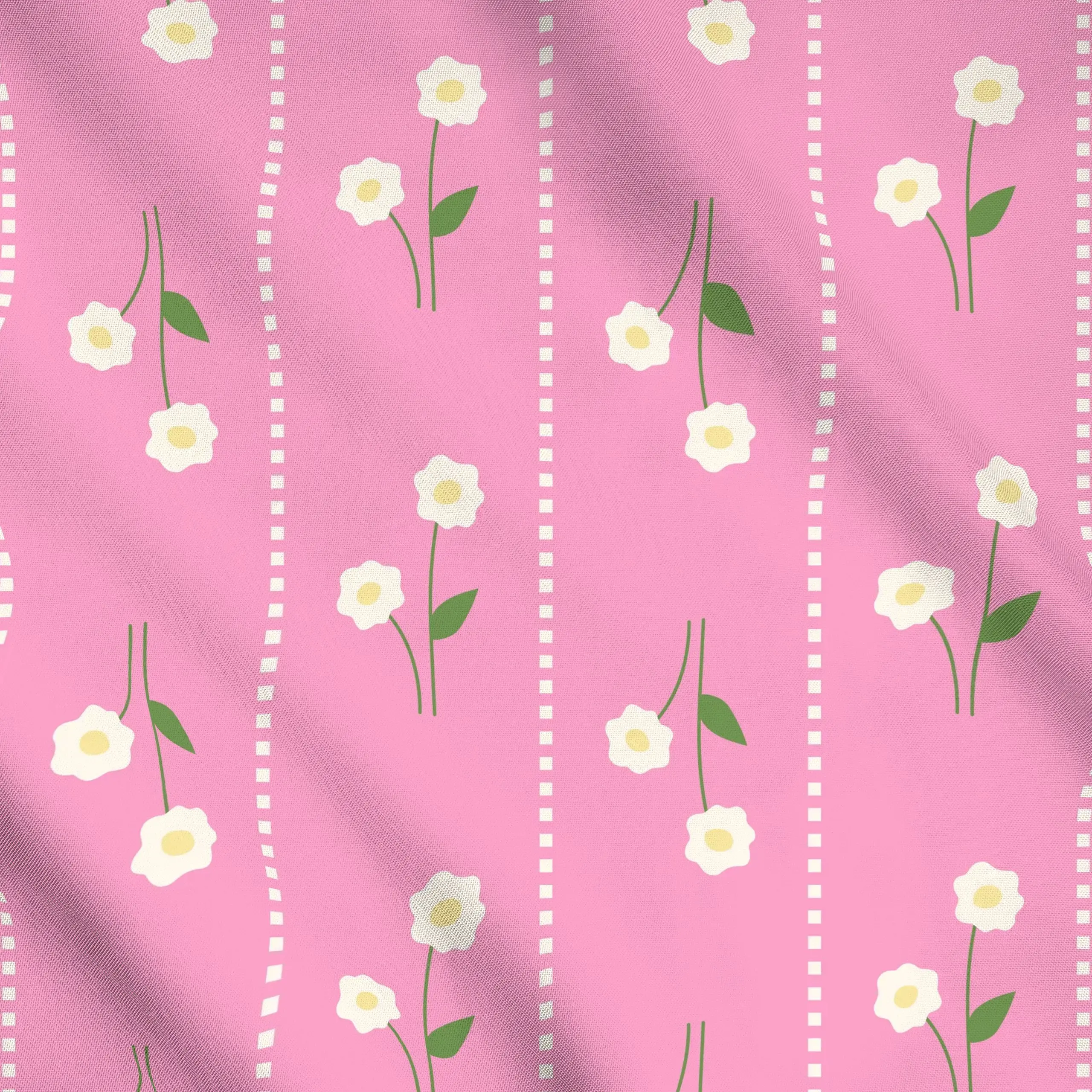 Meterware Blumen in Streifen, Blumen, gemustert, Ostern, von Jana Moßmann