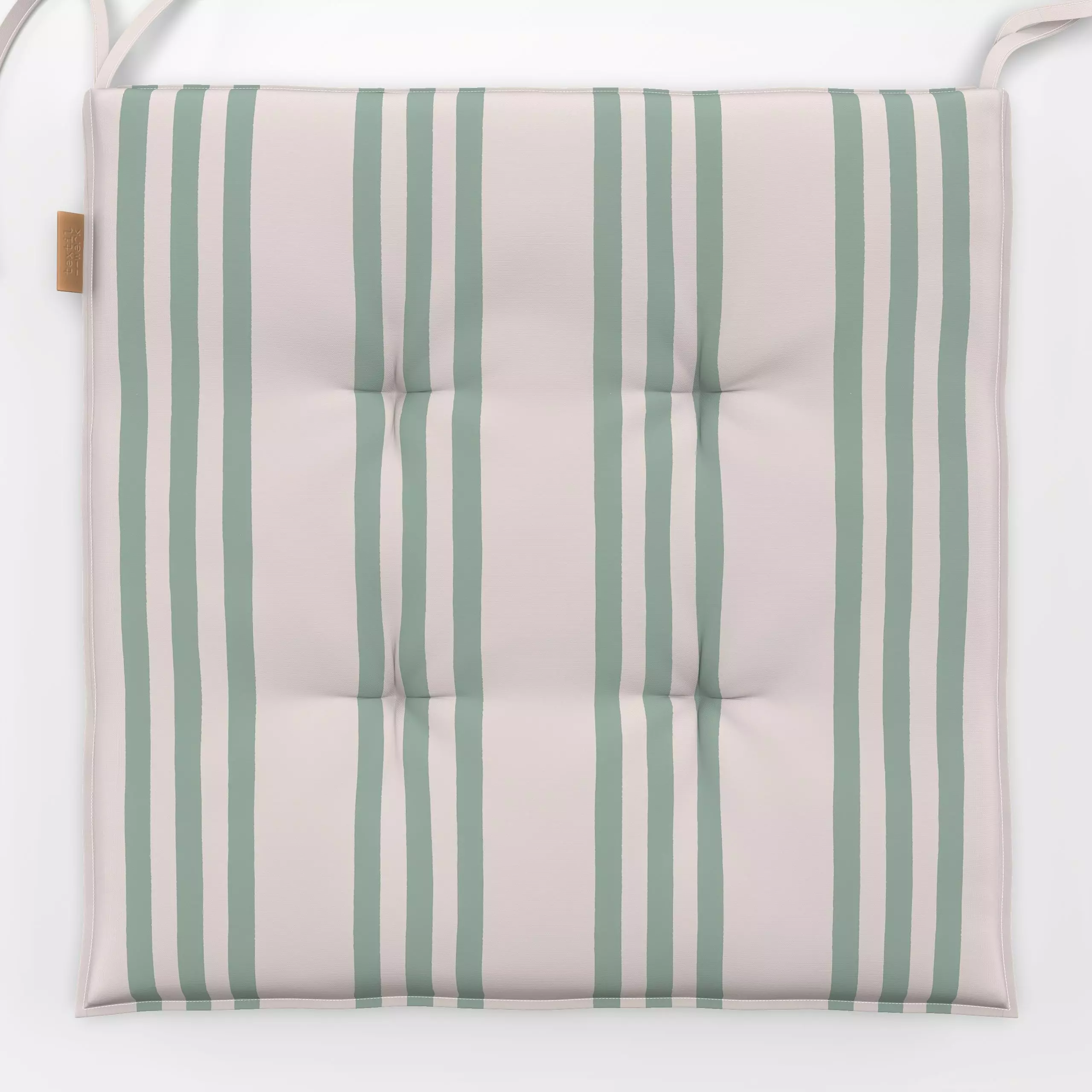 Sitzkissen Streifen grün beige - Frühling, Sommer, Symbole & Muster - von „Studio Kesse"; Streifen, grun, Gartendeko, Streif...