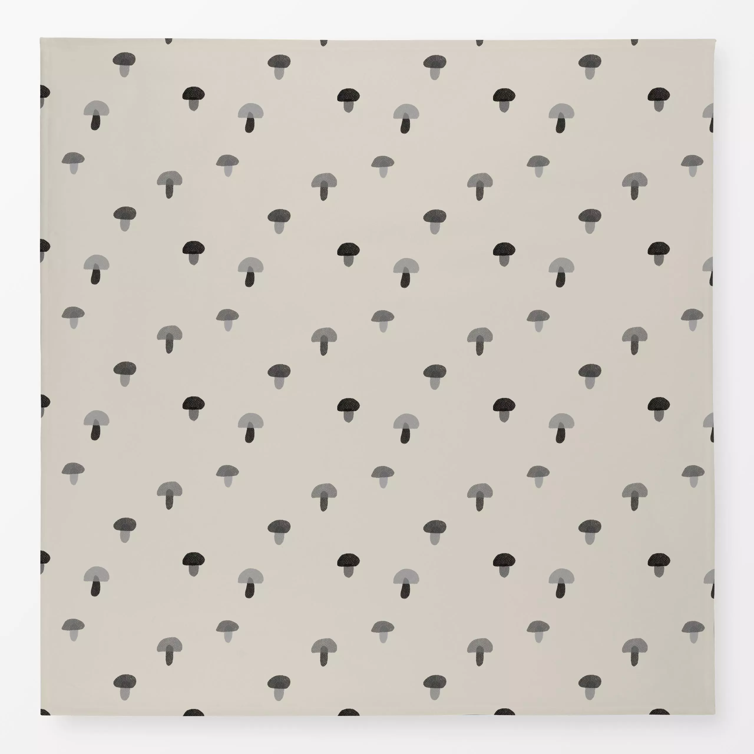 Tischdecke Pilze grau beige - Herbst, Pflanzen & Botanik - von „Jana Driver"; grau, beige, pilze, Fliegenpilz, pilz