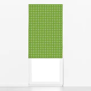 Raffrollo Blümchen Beige Grün