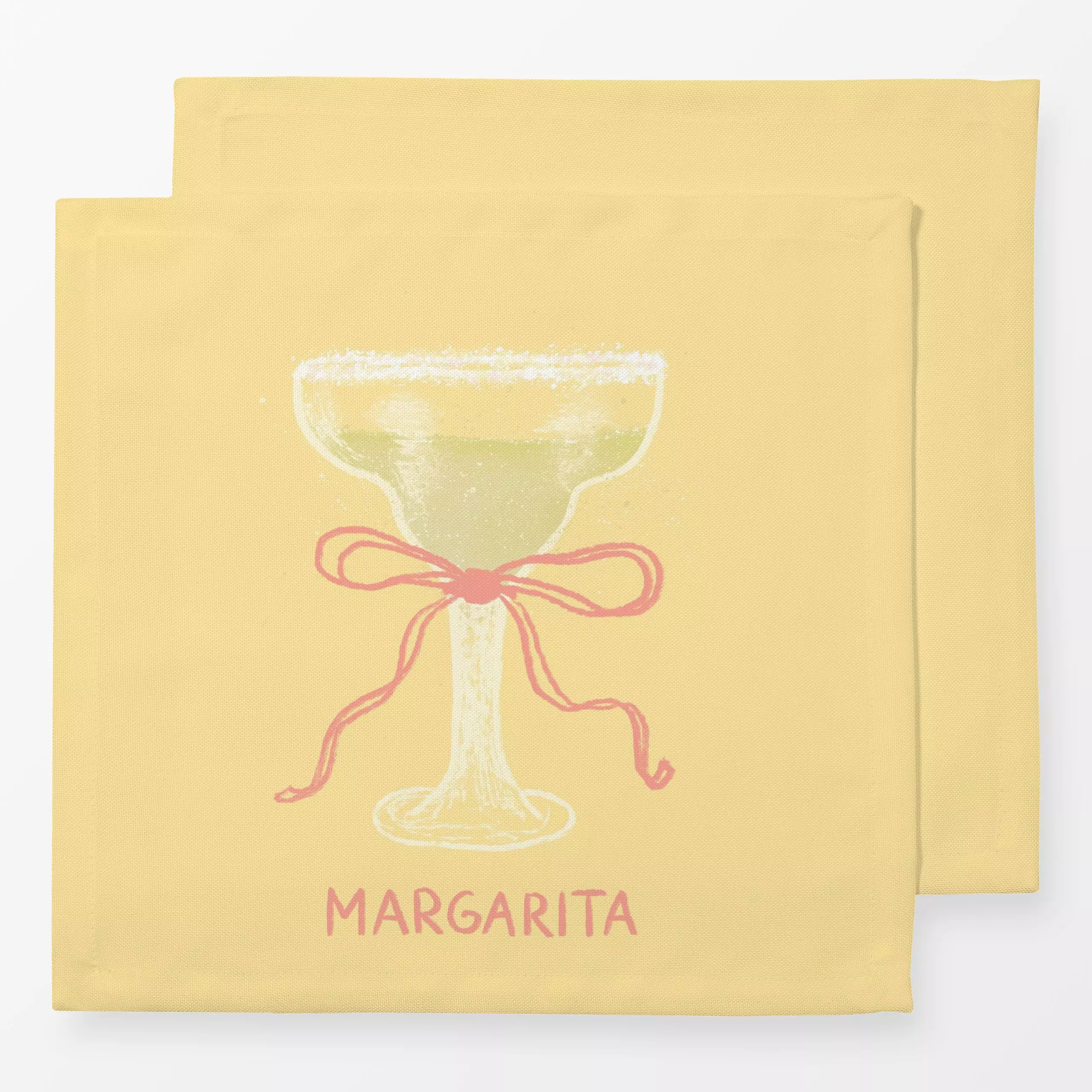 Servietten Margarita - Sommer, Sprüche & Schriftzüge, Küche, Essen & Trinken - von „Studio Dolci"; schleife, Genuss, Sommerl...
