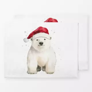 Tischset Weihnachtsmann Eisbär