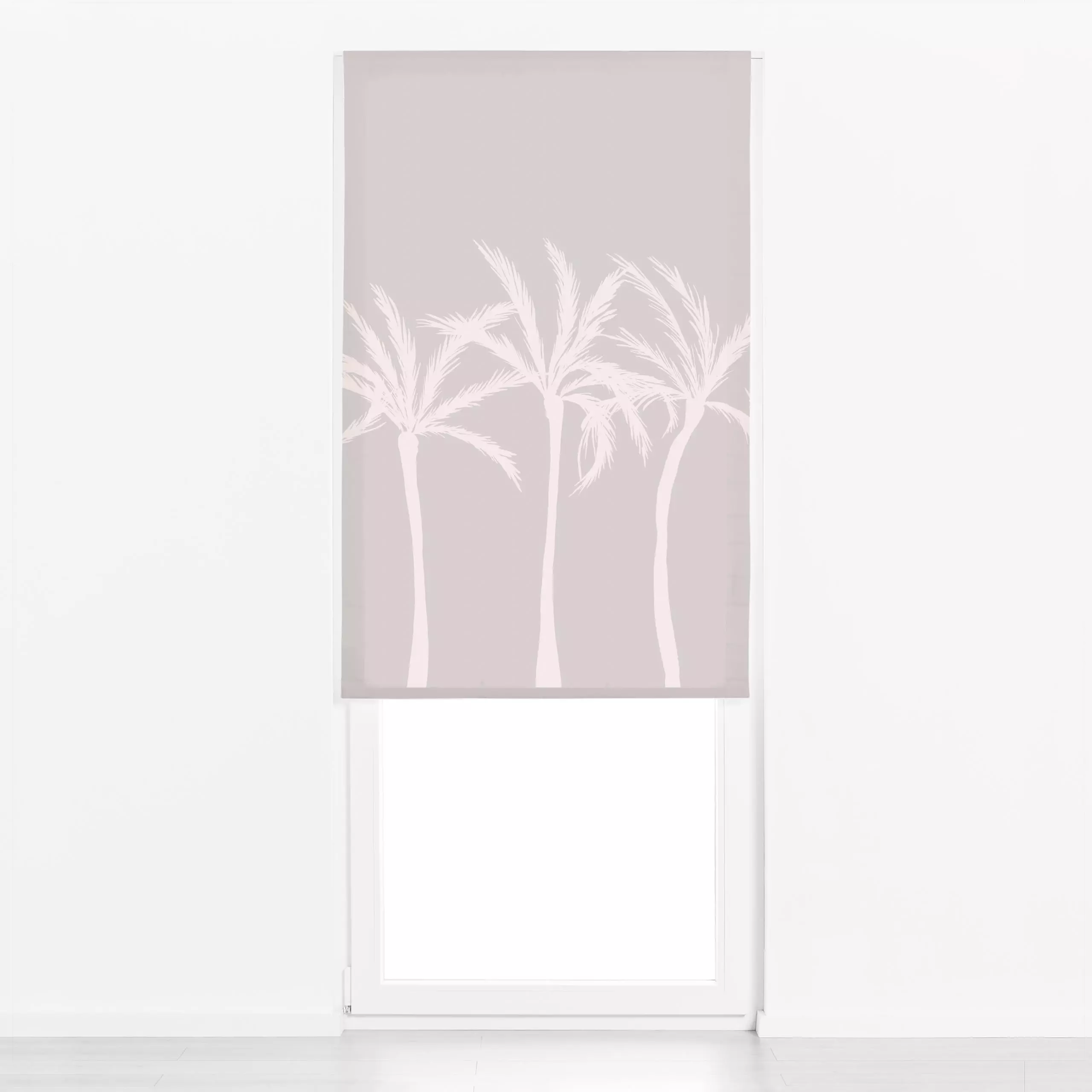 Raffrollo Endlich Sommer - Sommer, Pflanzen & Botanik - von „Uta Naumann"; boho, Natur, Bäume, Palmen, mediterran, palmenbla...