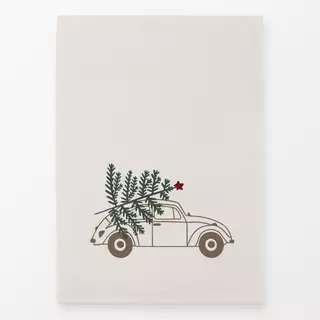 Geschirrtuch Tree Car Taupe