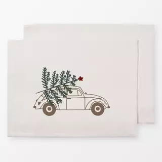 Tischset Tree Car Taupe