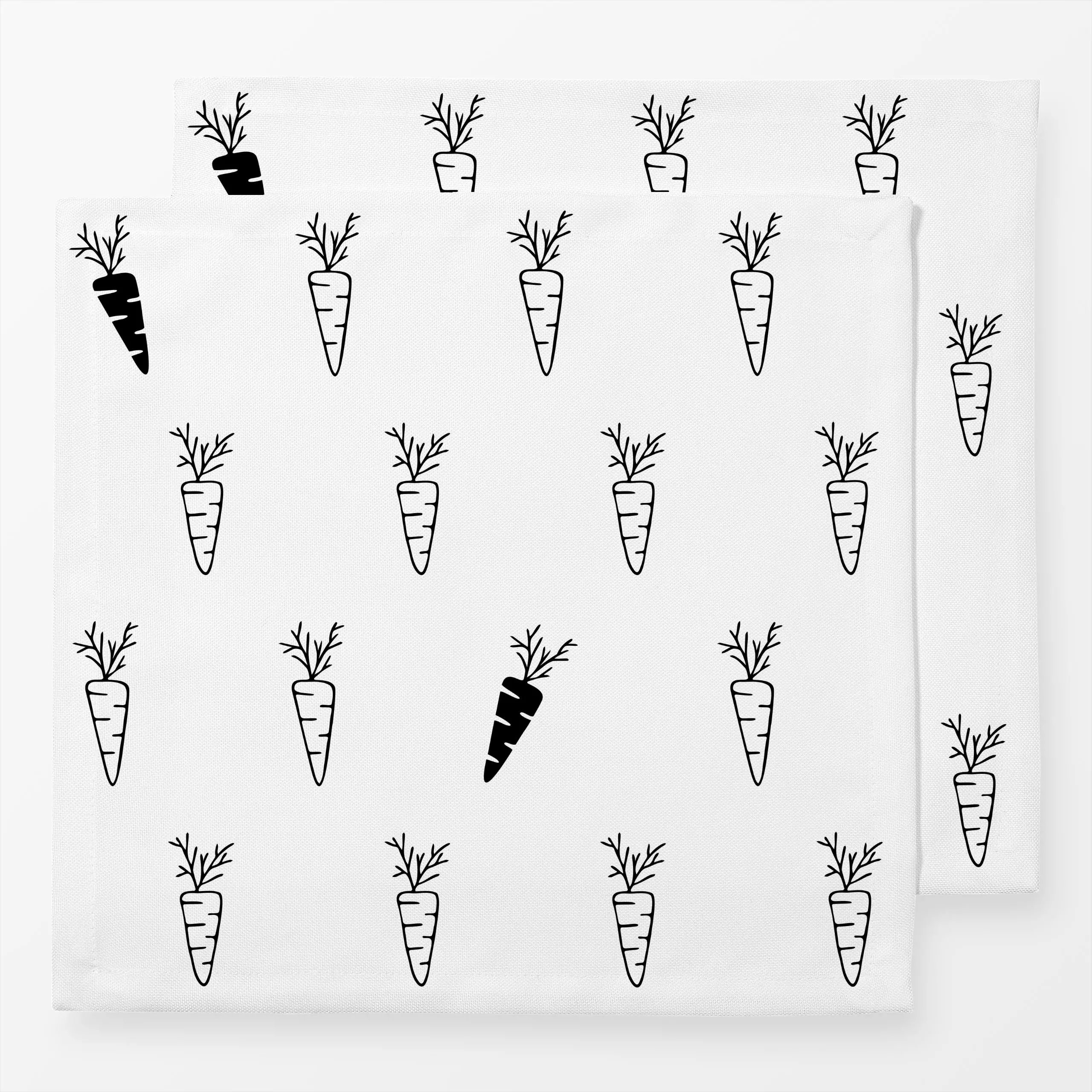 Servietten Möhren - Frühling, Anlässe, Gemüse, Ostern - von „Carolin Vonhoff"; Muster, Garten, Sommer, Ostern, minimalistisc...