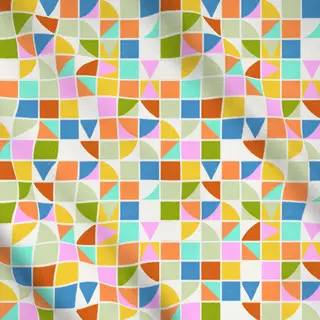 Meterware Fliesen Pattern Bunt