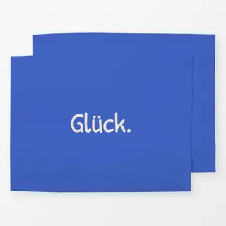 Tischset Glück blau