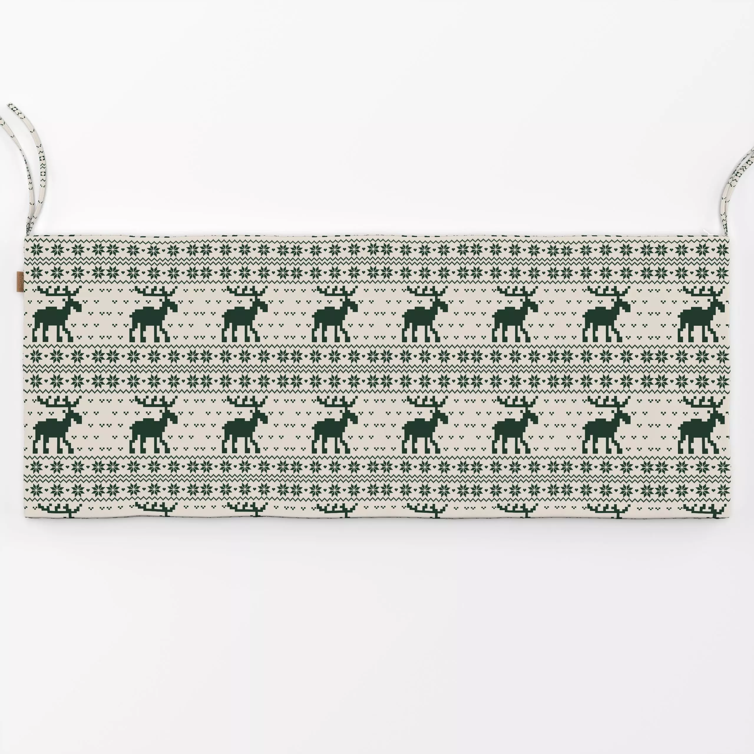 Bankauflage Frohe Weihnachten grün - Sprüche & Schriftzüge, Weihnachten, Winter - von „Uta Naumann"; boho, skandinavisch, Re...