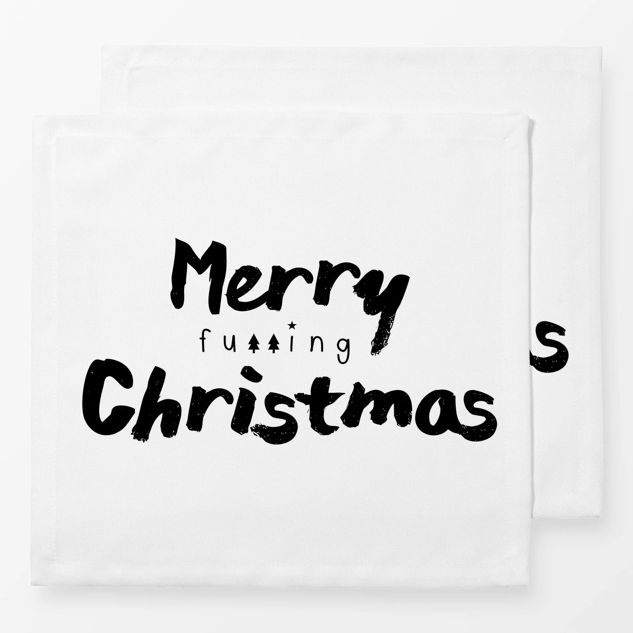 Servietten Merry fu**ing Christmas - Sprüche & Schriftzüge, Weihnachten - von „Heyduda"; Merry Christmas, Weihnachten, typog...