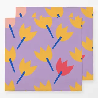 Servietten Muster tulpen - lila