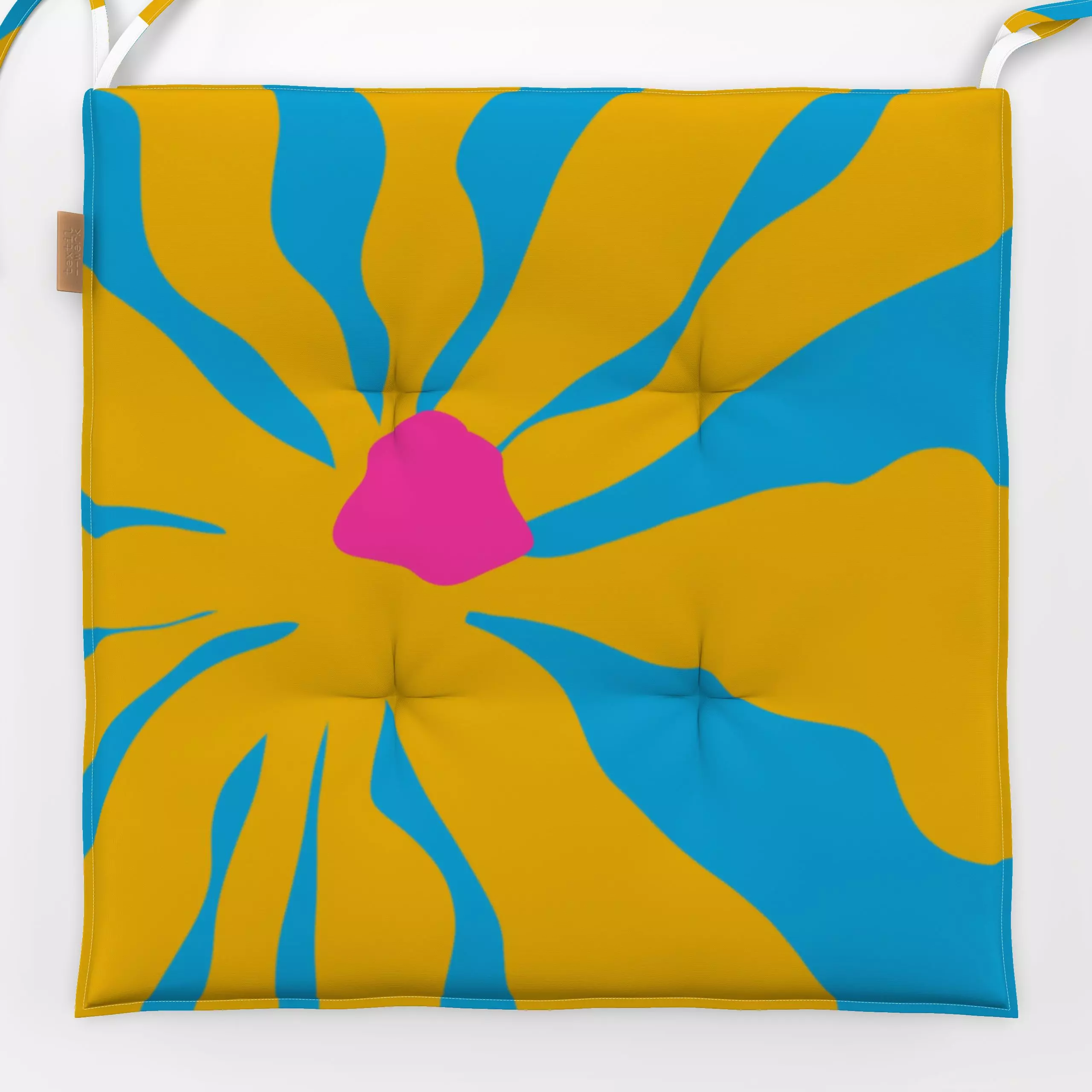 Sitzkissen Ocean Part 2 - Sommer, Symbole & Muster - von „Ursula Tücks"; Illustration, Blumen, Abstrakt, modern, Sommer, Bot...