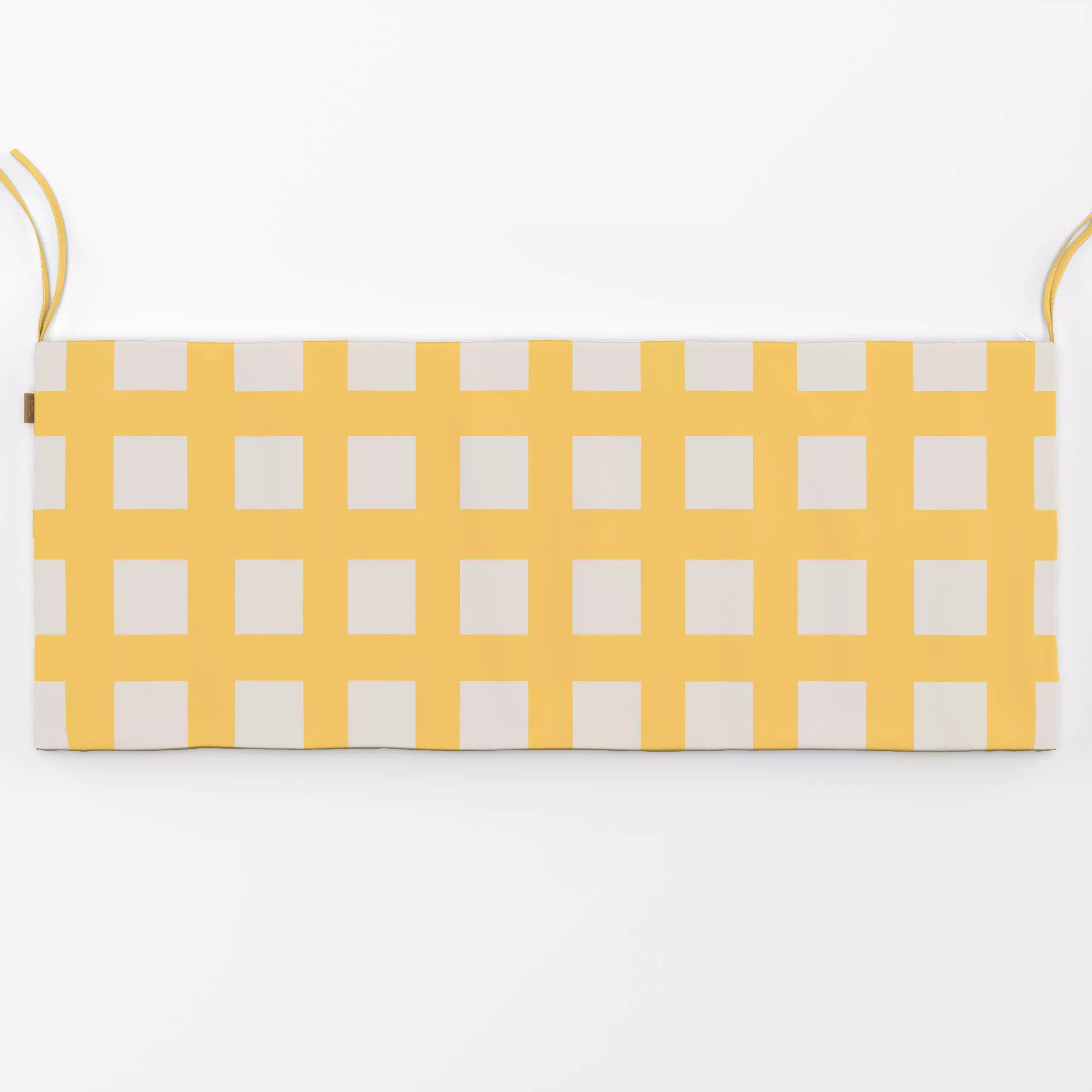 Bankauflage Hello Spring Lines Yellow - Symbole & Muster - von „Jana Driver"; Muster, Streifen, Karo, Fruehling, gestreift, ...