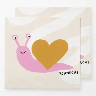 Servietten Schnecki pink