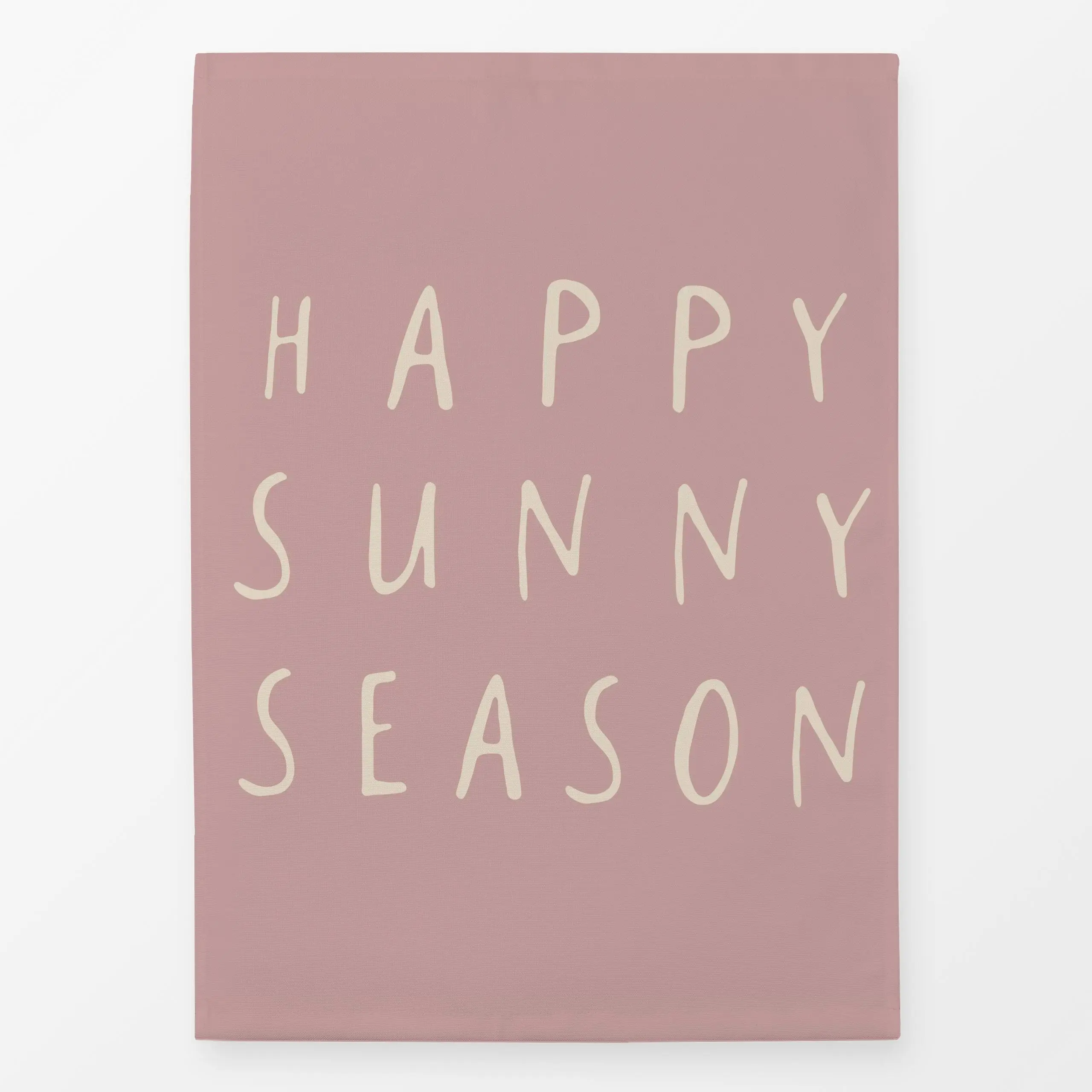 Geschirrtücher Happy Sunny Season rosa - Frühling, Sprüche & Schriftzüge, Ostern - von „Studio Kesse"
