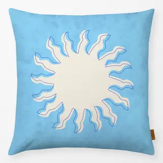 Kissen Abstract Sun blue