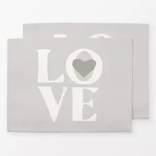 Tischset Love Letters Beige