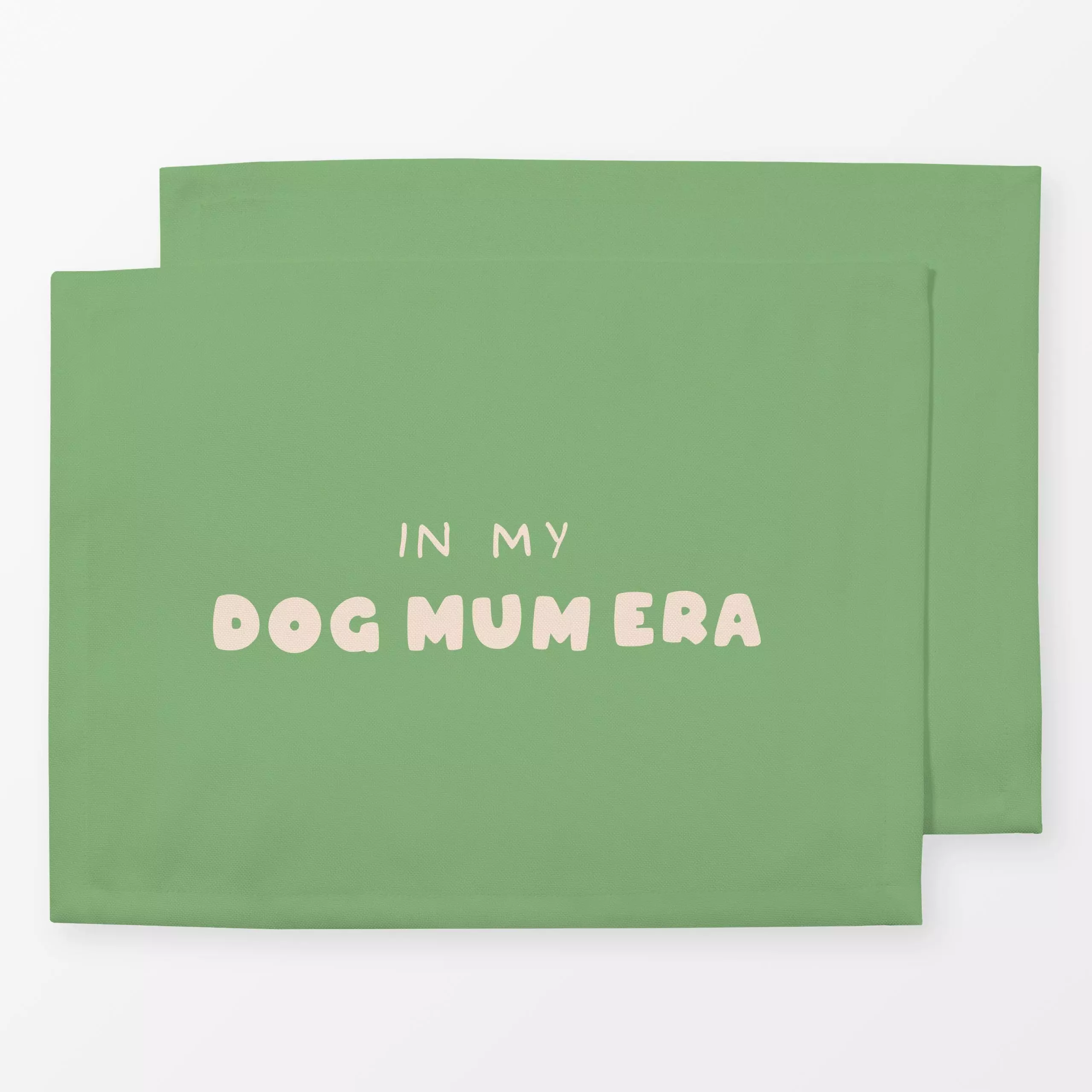 Tischset Typo Dog Mum Era - Tiere, Sprüche & Schriftzüge - von „Maren Gross "; Hund, hundeliebhaber, Hundekissen, hundeliebe...