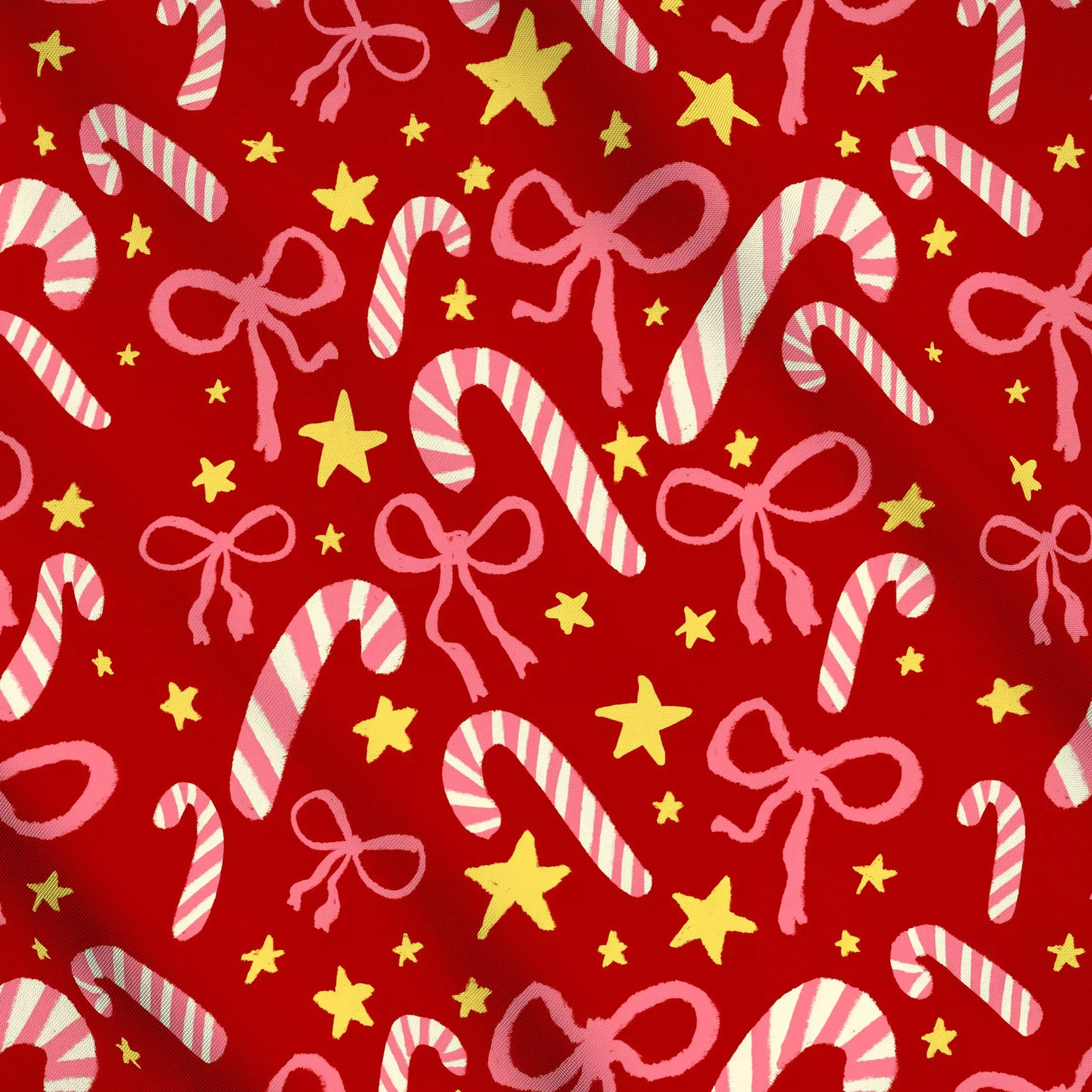 Meterware Zuckerstangen Schleifen rot - Weihnachten, Symbole & Muster - von „Studio Dolci"; Muster, rosa, Sterne, Weihnachte...