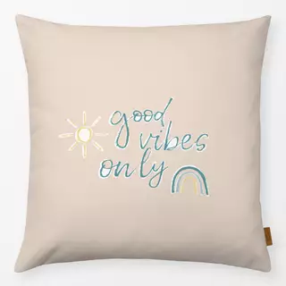Kissen Good Vibes Only Beige