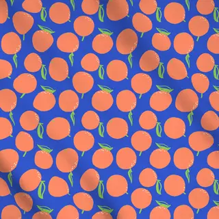 Meterware Juicy Oranges blue