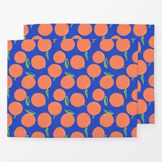 Tischset Juicy Oranges blue