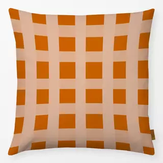 Kissen Herbstkaro Orange Beige
