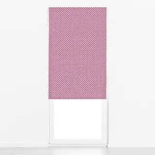 Raffrollo Blumenpunkte Pink