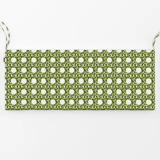 Bankauflage green rattan cane weave