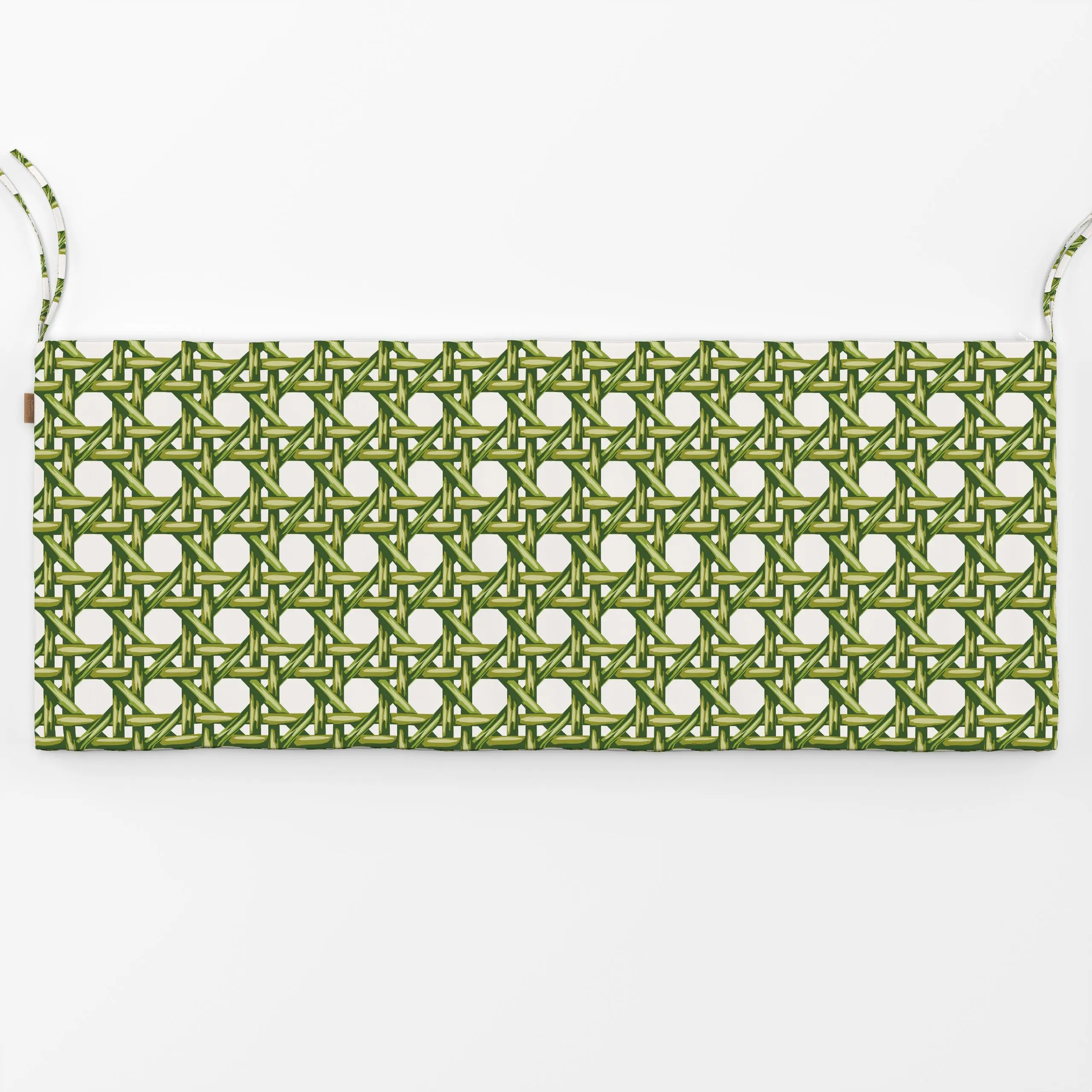 Bankauflage green rattan cane weave - Pflanzen & Botanik - von „Vivian Hasenclever"; boho, Bambus, tropisch, tropical, Somme...