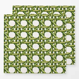 Servietten green rattan cane weave