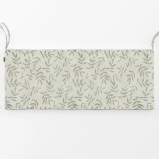 Bankauflage Leaf Pattern Olive Beige II