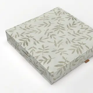 Bodenkissen Leaf Pattern Olive Beige II