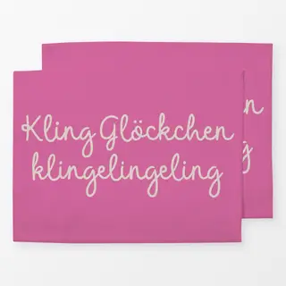 Tischset Kling Glöckchen pink