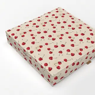 Bodenkissen Kirschen & Ameisen Muster
