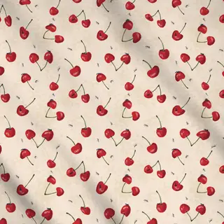 Meterware Kirschen & Ameisen Muster