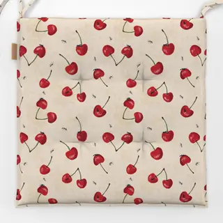 Sitzkissen Kirschen & Ameisen Muster